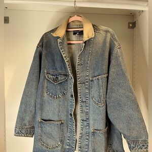 Willie Wear Vintage Jeans Denim jacket two tone  collar 80s 90s oversized
